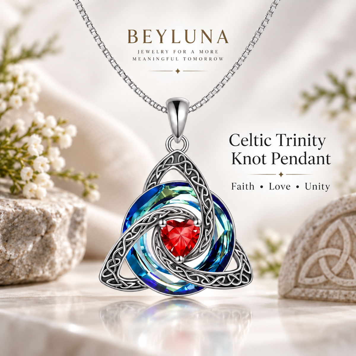Beyluna Celtic Trinity Knot Necklace