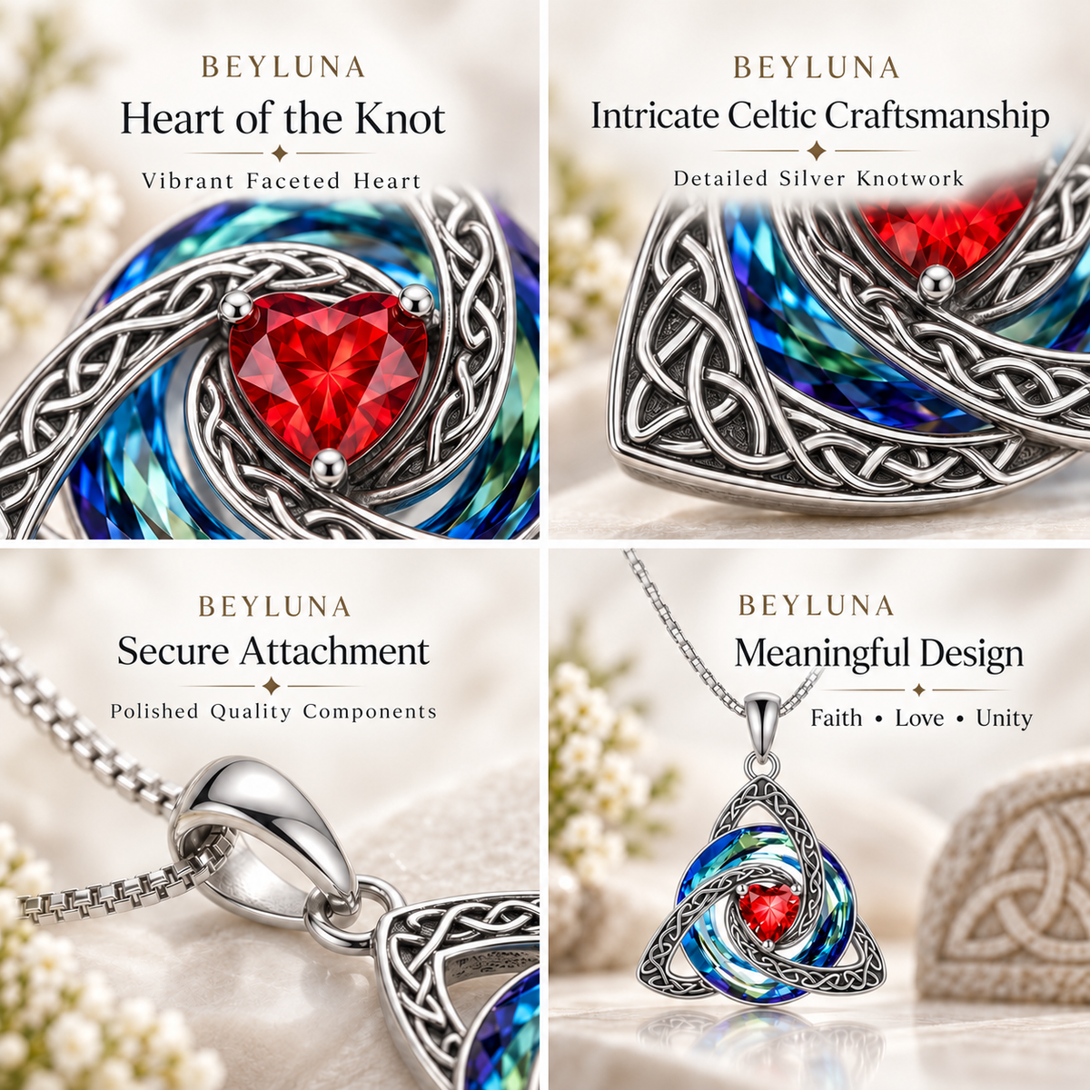 Beyluna Celtic Trinity Knot Necklace