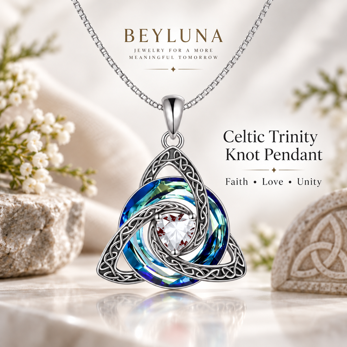 Beyluna Celtic Trinity Knot Necklace
