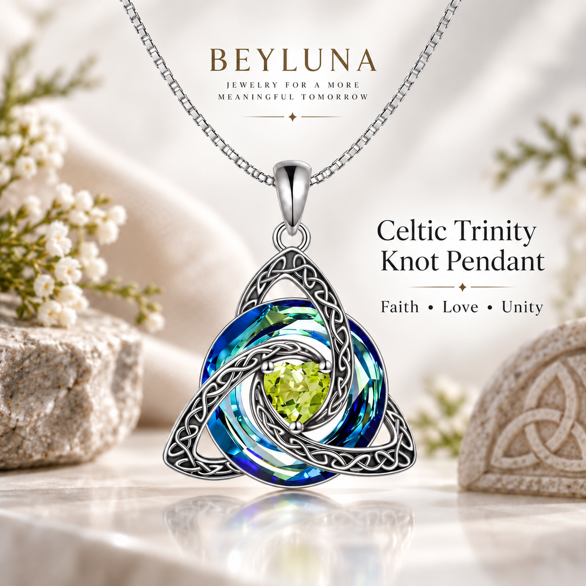 Beyluna Celtic Trinity Knot Necklace