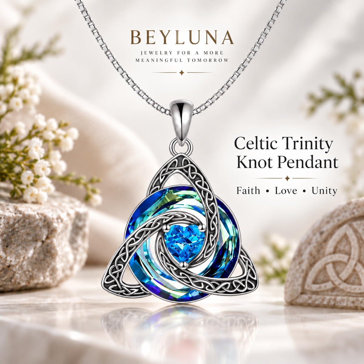 Beyluna Celtic Trinity Knot Necklace