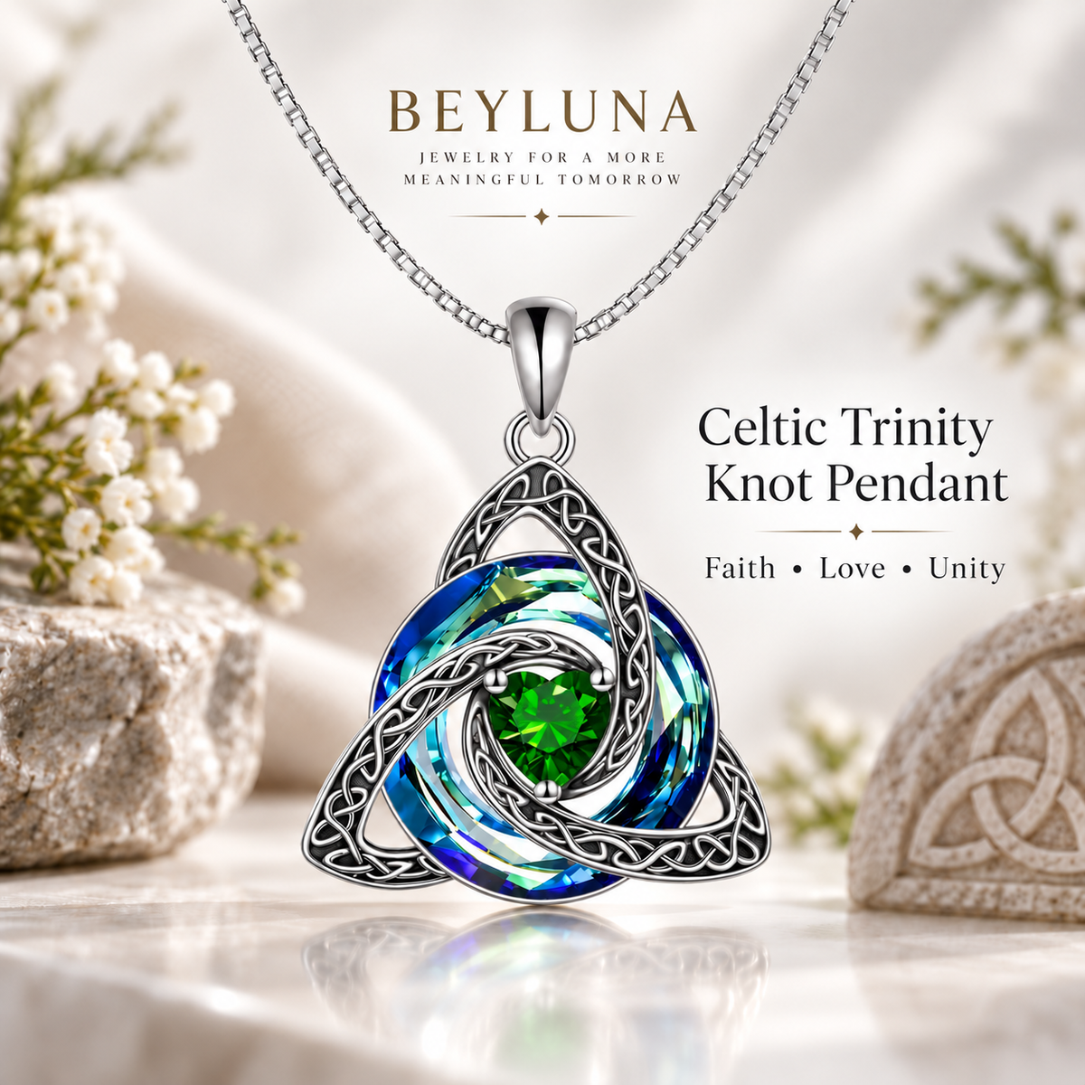 Beyluna Celtic Trinity Knot Necklace