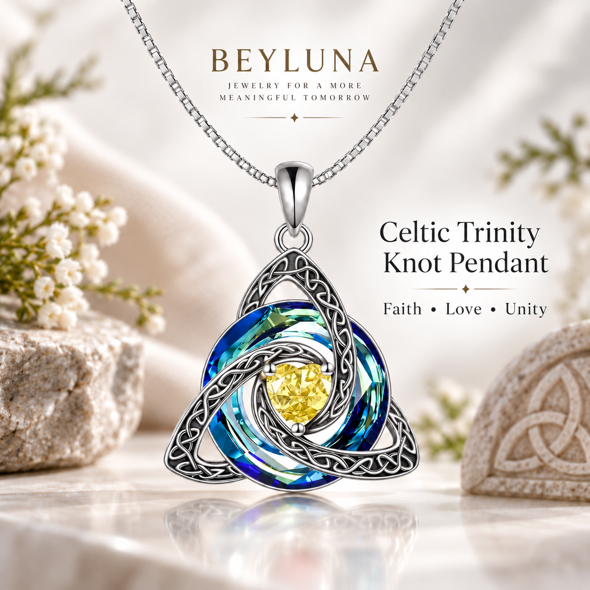 Beyluna Celtic Trinity Knot Necklace