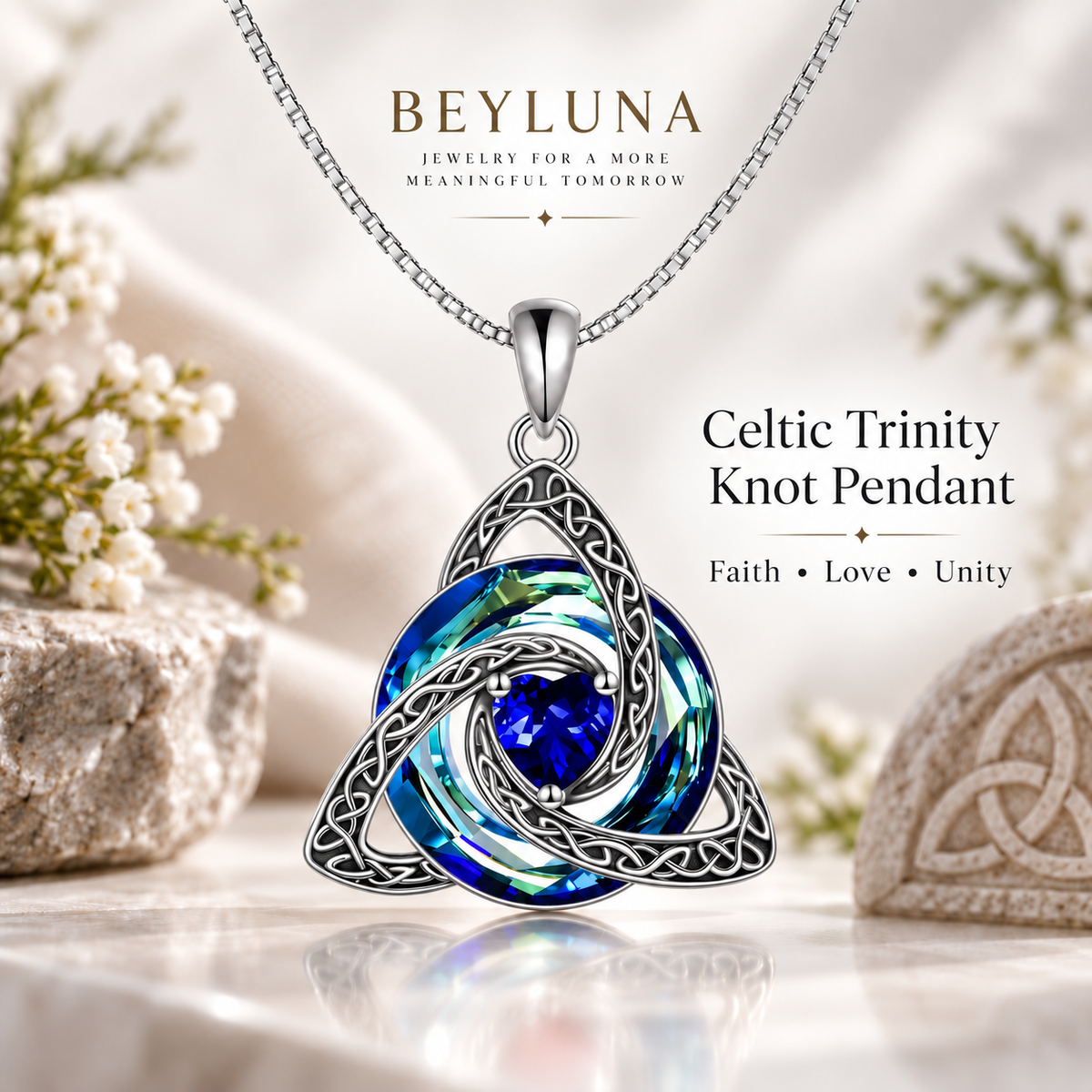 Beyluna Celtic Trinity Knot Necklace