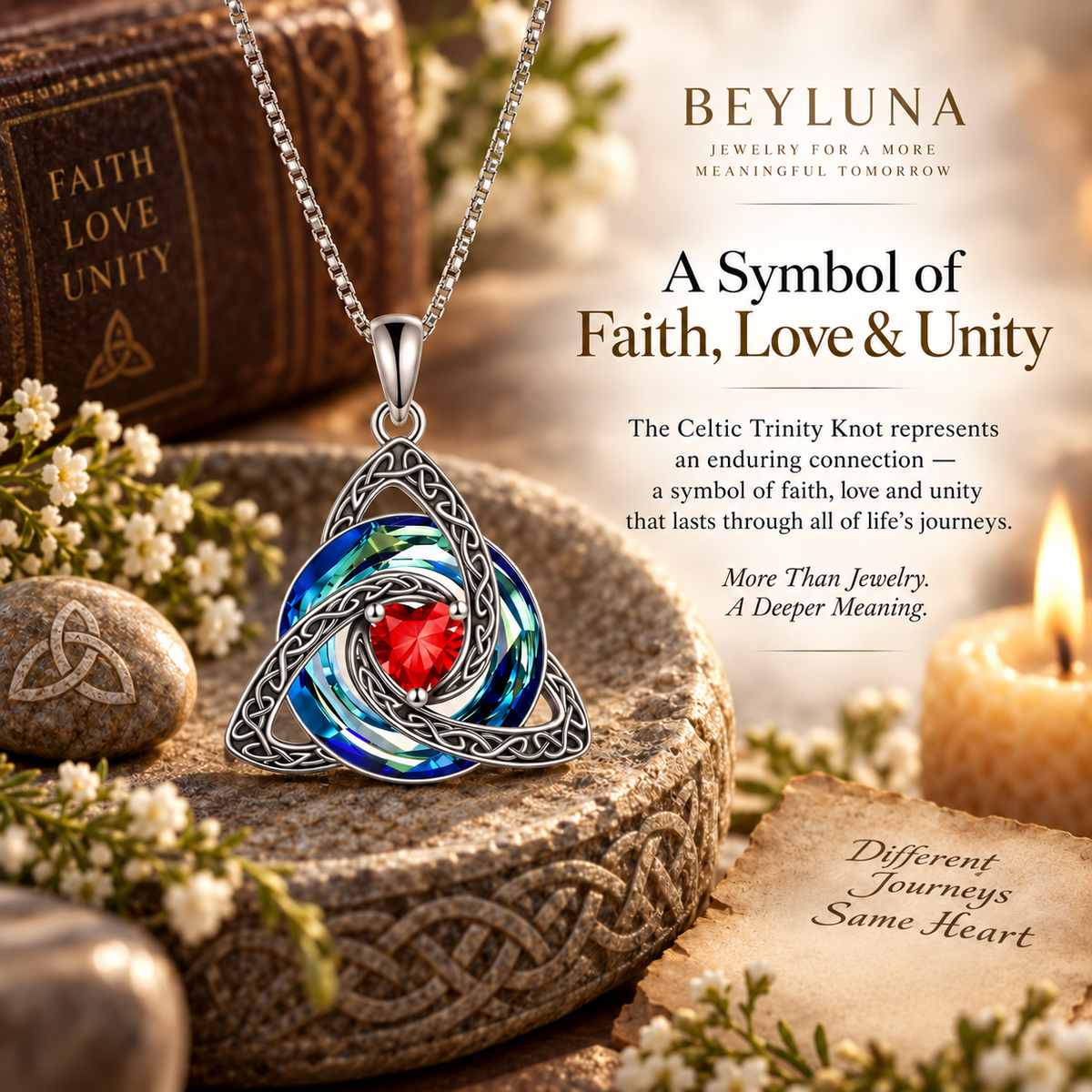 Beyluna Celtic Trinity Knot Necklace