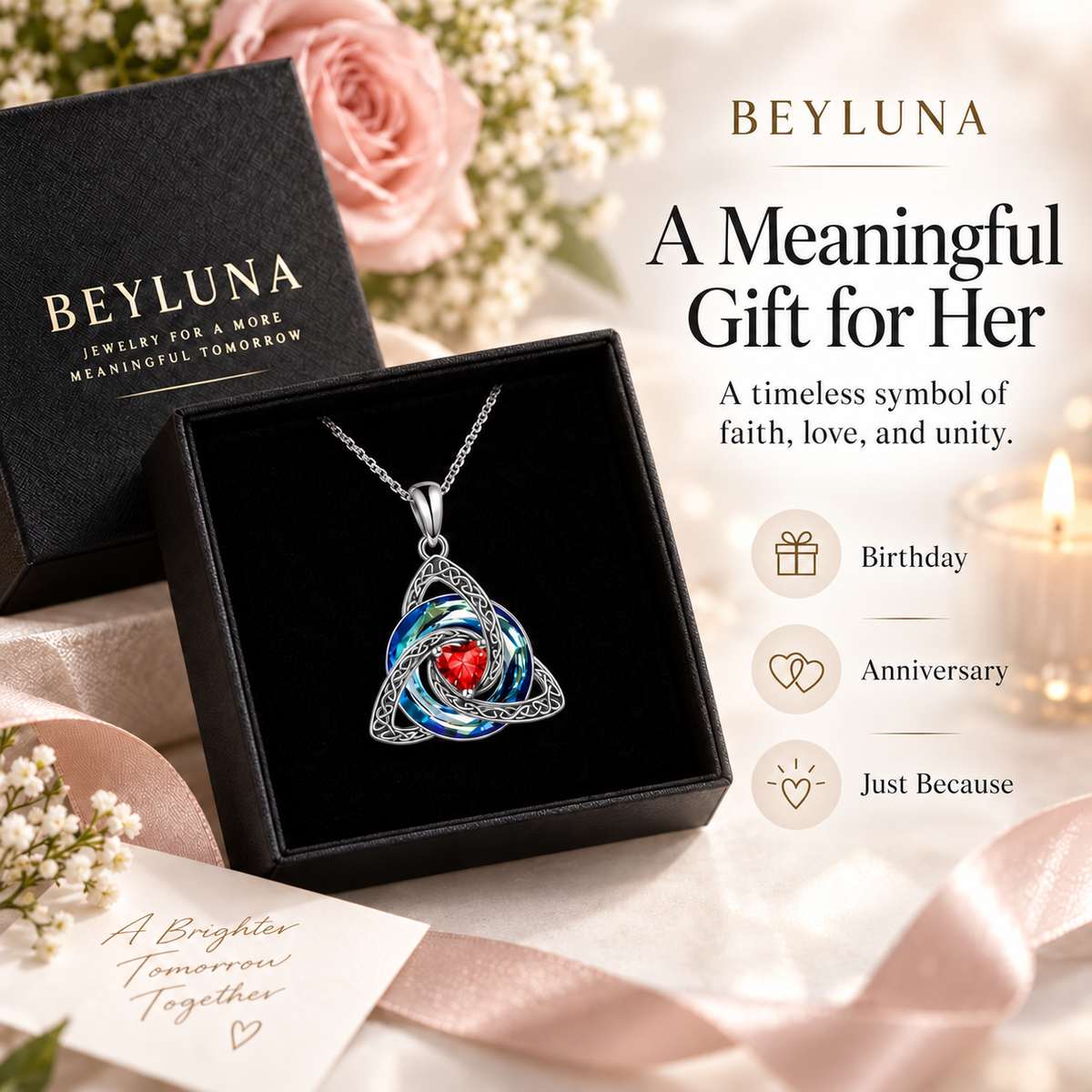 Beyluna Celtic Trinity Knot Necklace